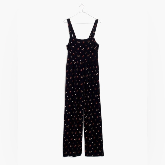 Madewell Smocked Crop Jumpsuit in Flower Toss 47312 - Picture 16 of 16